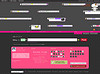 Screenshot of a black and pink Plurk theme